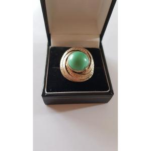 Vermeil-turquoise Ring