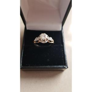Gold And Diamond Solitaire Ring