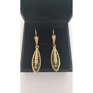 Gold-pearl Drop Earrings