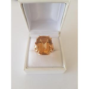Gold And Citrine Ring