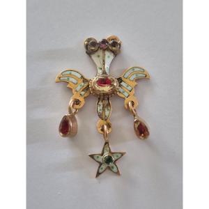 Saint Esprit ancien or émaillé