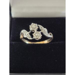 Bague or et diamants