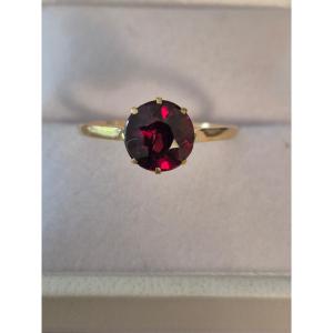 Bague or-grenat