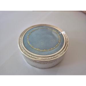 Boîte argent émaillé