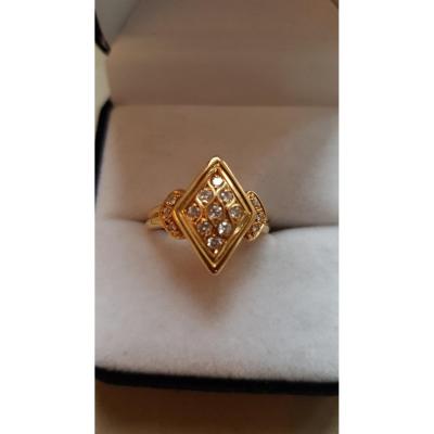 Gold And Diamond Ring