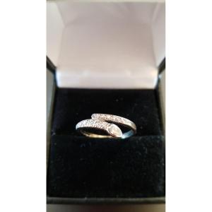 Gold And Diamond Snake Ring