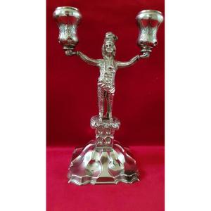 19th Century Silver Child's Candelabra