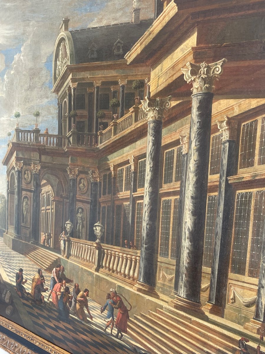 Jakob Ferdinand Saeys (1658-1725)  Le Retour Du Fils Prodigue Tableau Huile Sur Toile XVII ème -photo-5