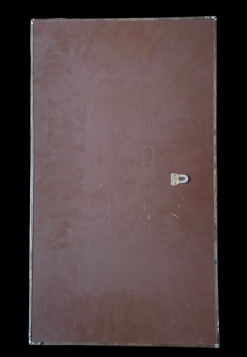 Repoussé Copper Plate Panel By André Bizette Lindet Sculptor In Marine Bas Relief-photo-2