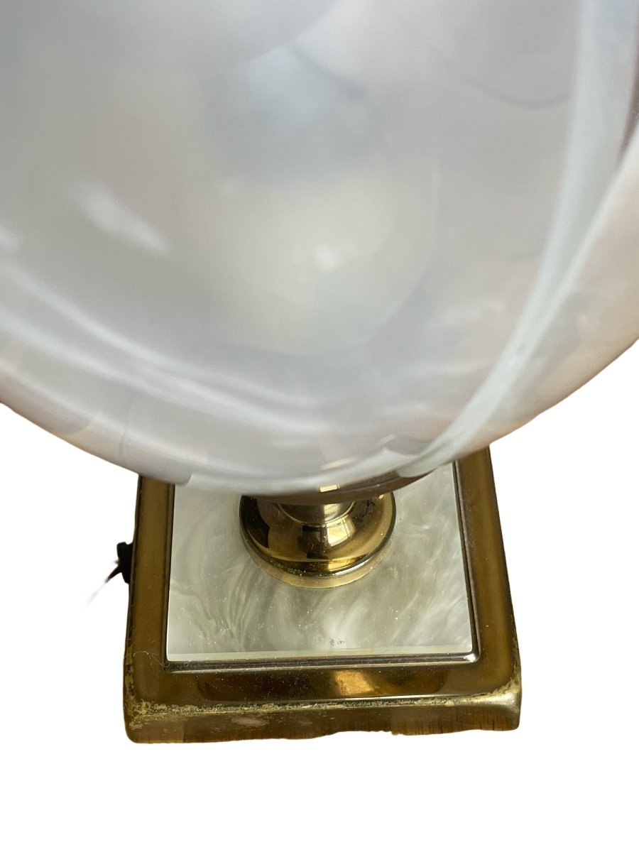 Designer Tulip Table Lamp In Perspex Attributed To Maison Rougier -photo-3