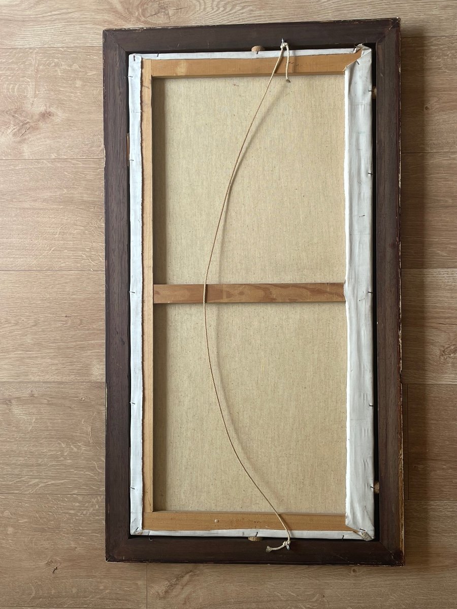 Huile Sur Toile Par Billy 1982 Montmartre Paris Place -photo-6