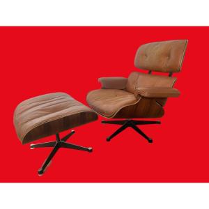 Fauteuil Charles Et Ray Eames, Lounge Chair Et Son Ottoman