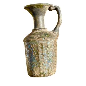 Oenochoe In Roman Glass Vase Jug Pitcher II Century After Jesus