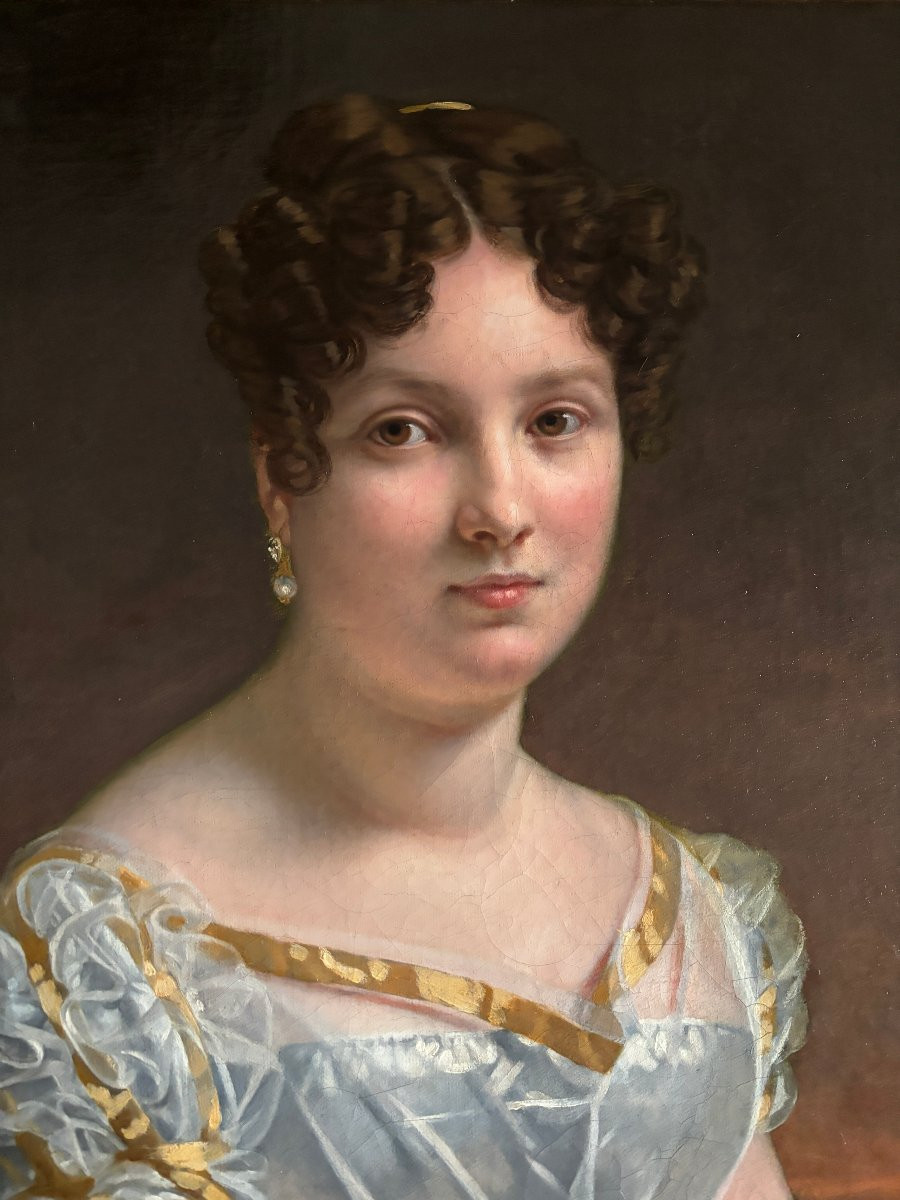 Portrait de Dame de qualité d’époque Empire, 1805-1810-photo-2