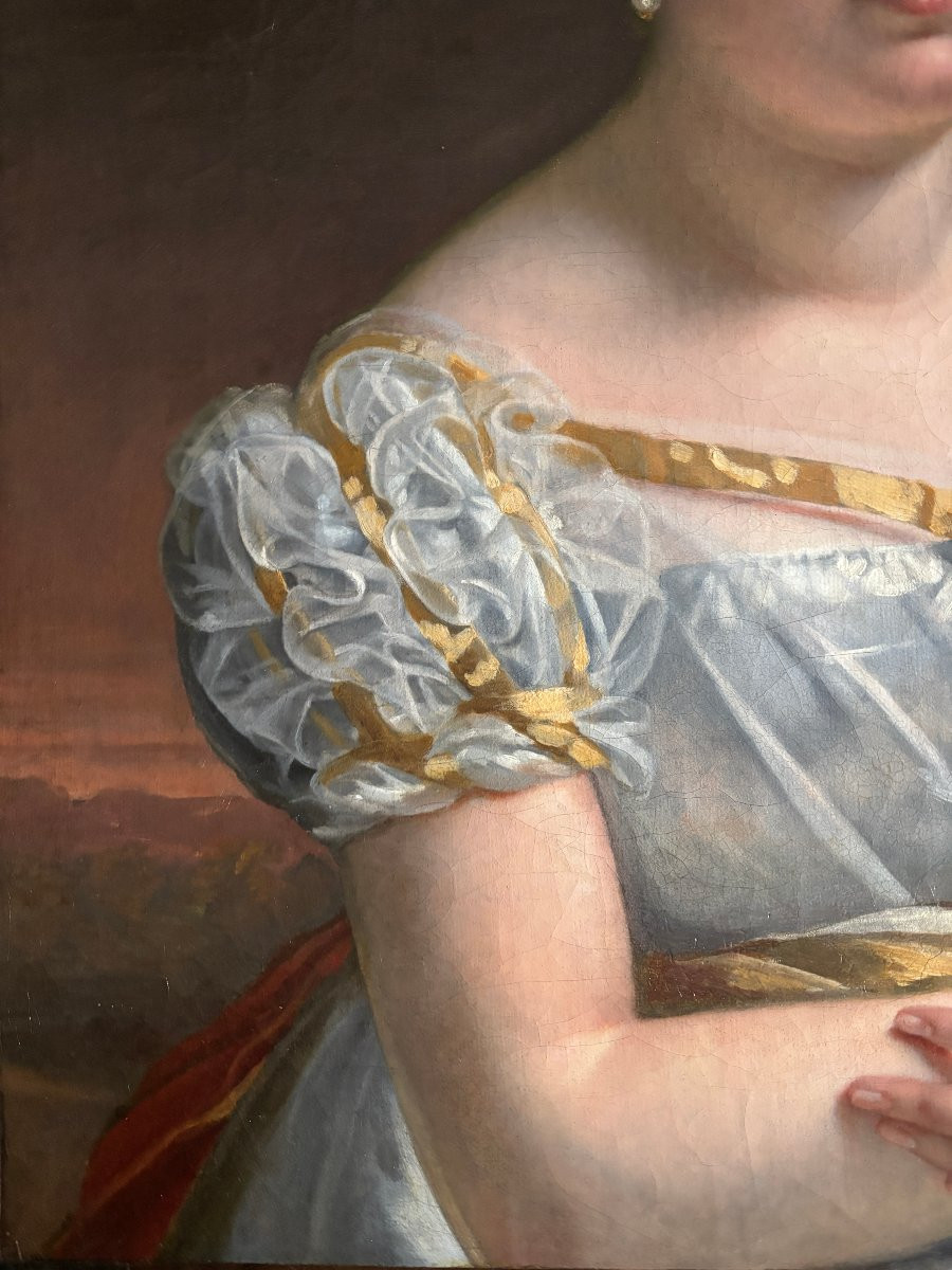 Portrait de Dame de qualité d’époque Empire, 1805-1810-photo-2