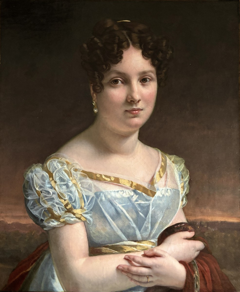 Portrait de Dame de qualité d’époque Empire, 1805-1810