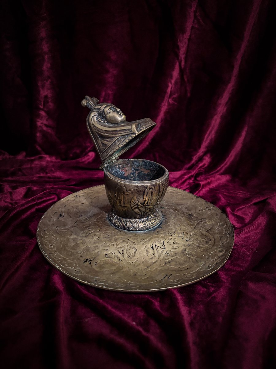 Egyptomania Inkwell Circa 1900-photo-2