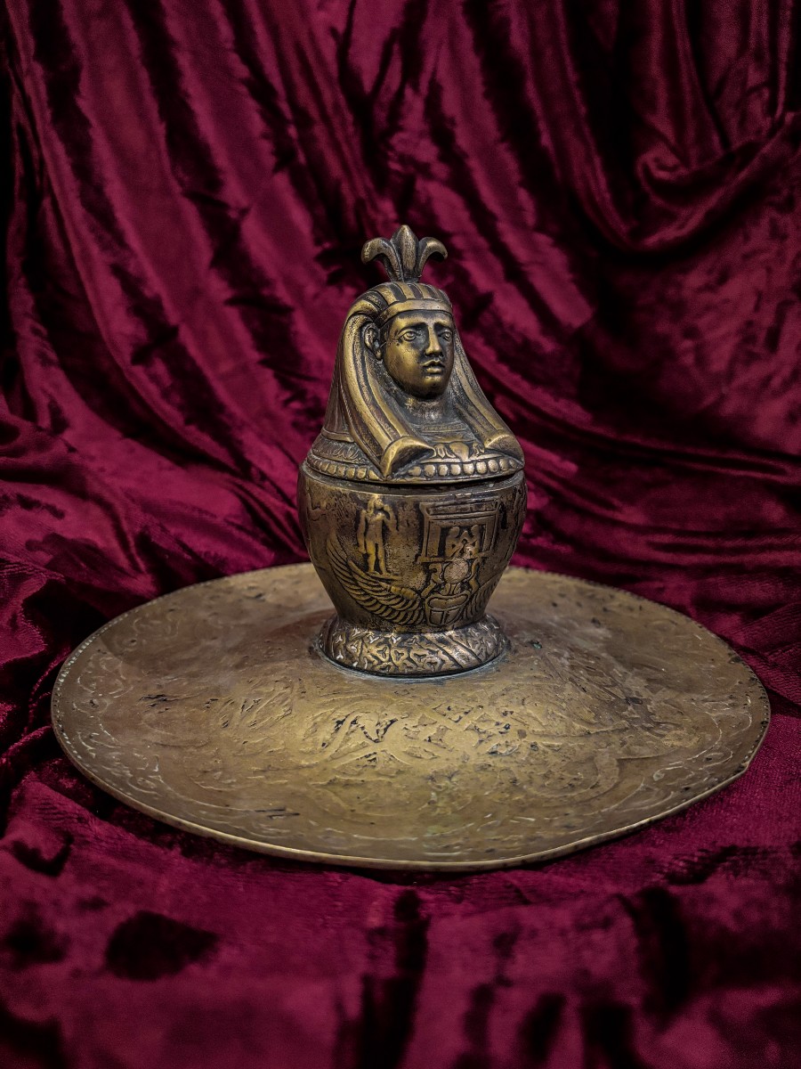 Egyptomania Inkwell Circa 1900