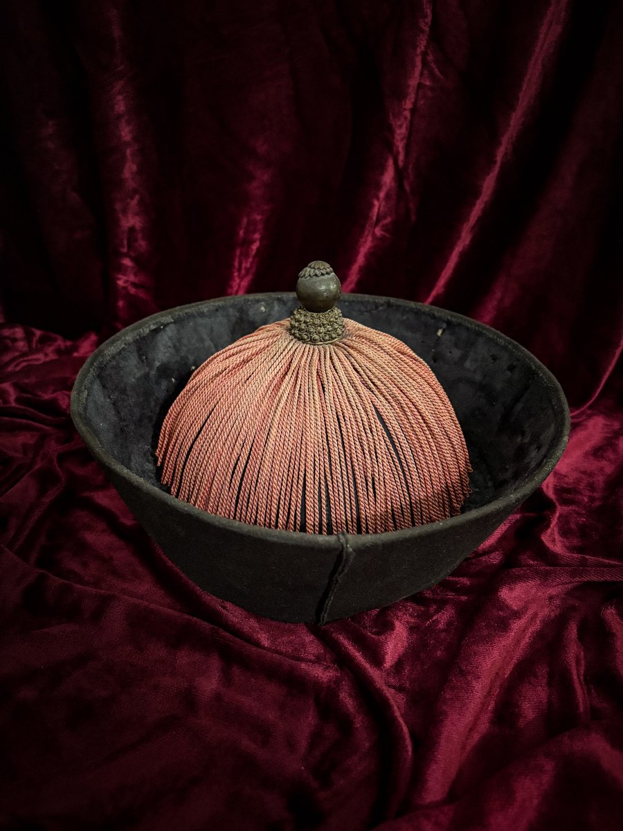 Chapeau de mandarin de la Cour Impériale Qing, Chine, XIXe siècle-photo-3