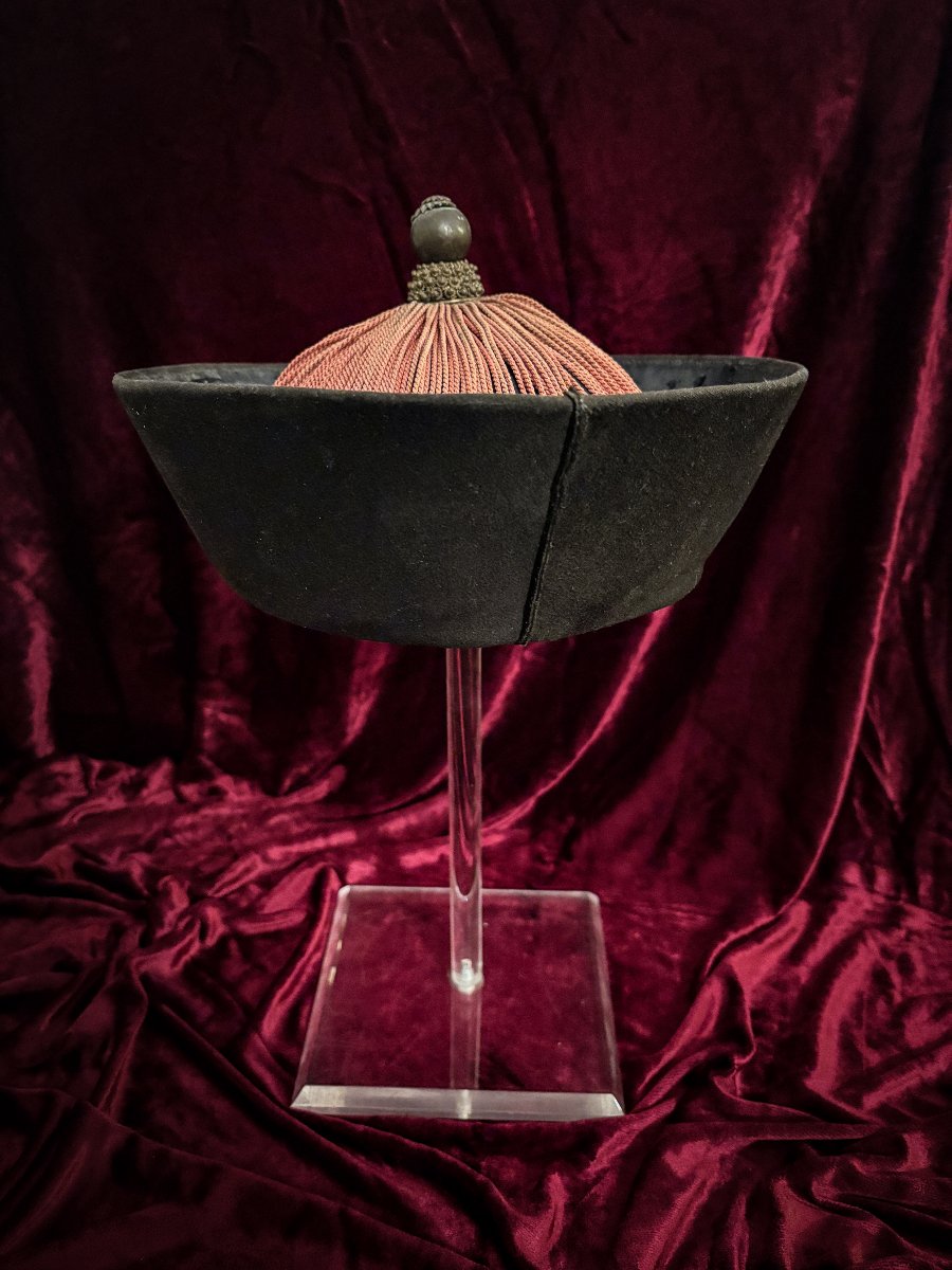 Chapeau de mandarin de la Cour Impériale Qing, Chine, XIXe siècle-photo-2