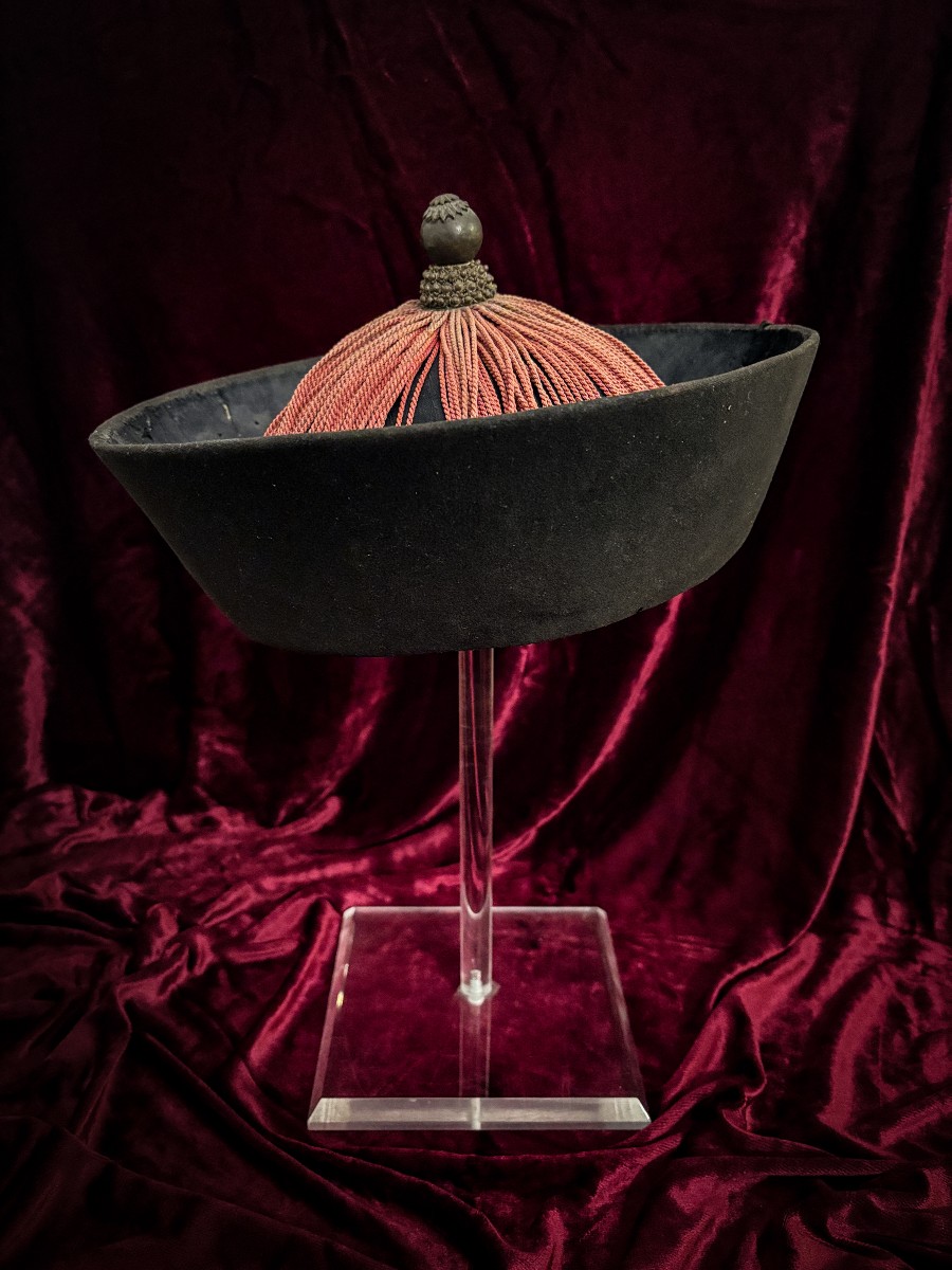 Chapeau de mandarin de la Cour Impériale Qing, Chine, XIXe siècle