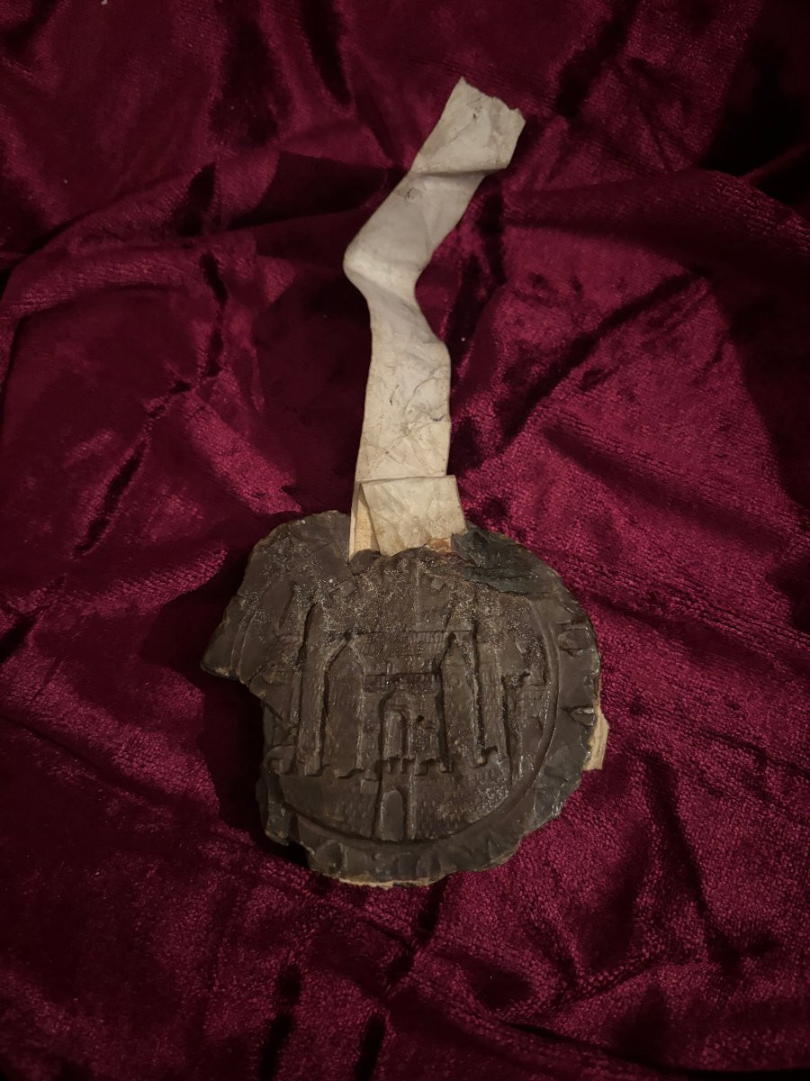 Medieval Seal Of The City Of Verdun, Circa 1240-photo-2