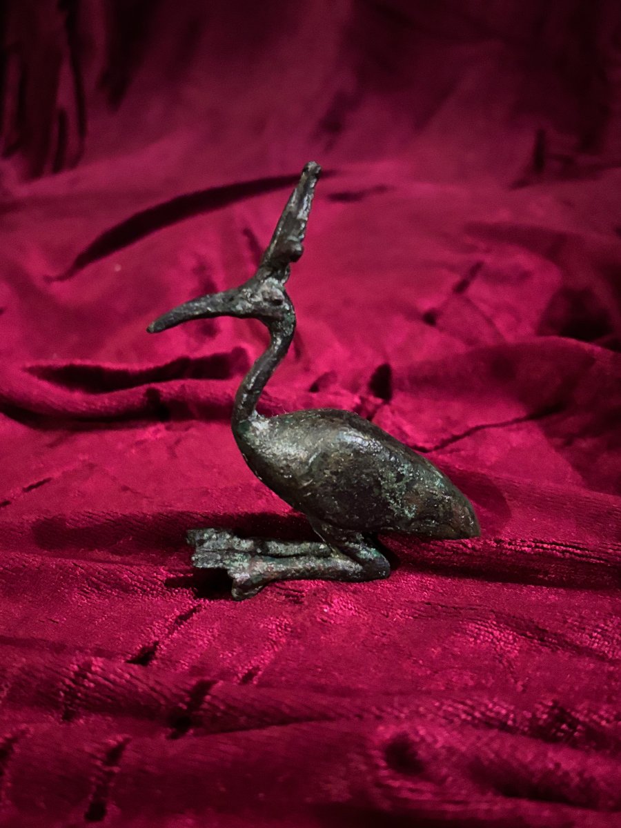 Statuette d’ibis antique en bronze, Egypte, période Ptolémaïque (332-30 av. J.-C.).-photo-2