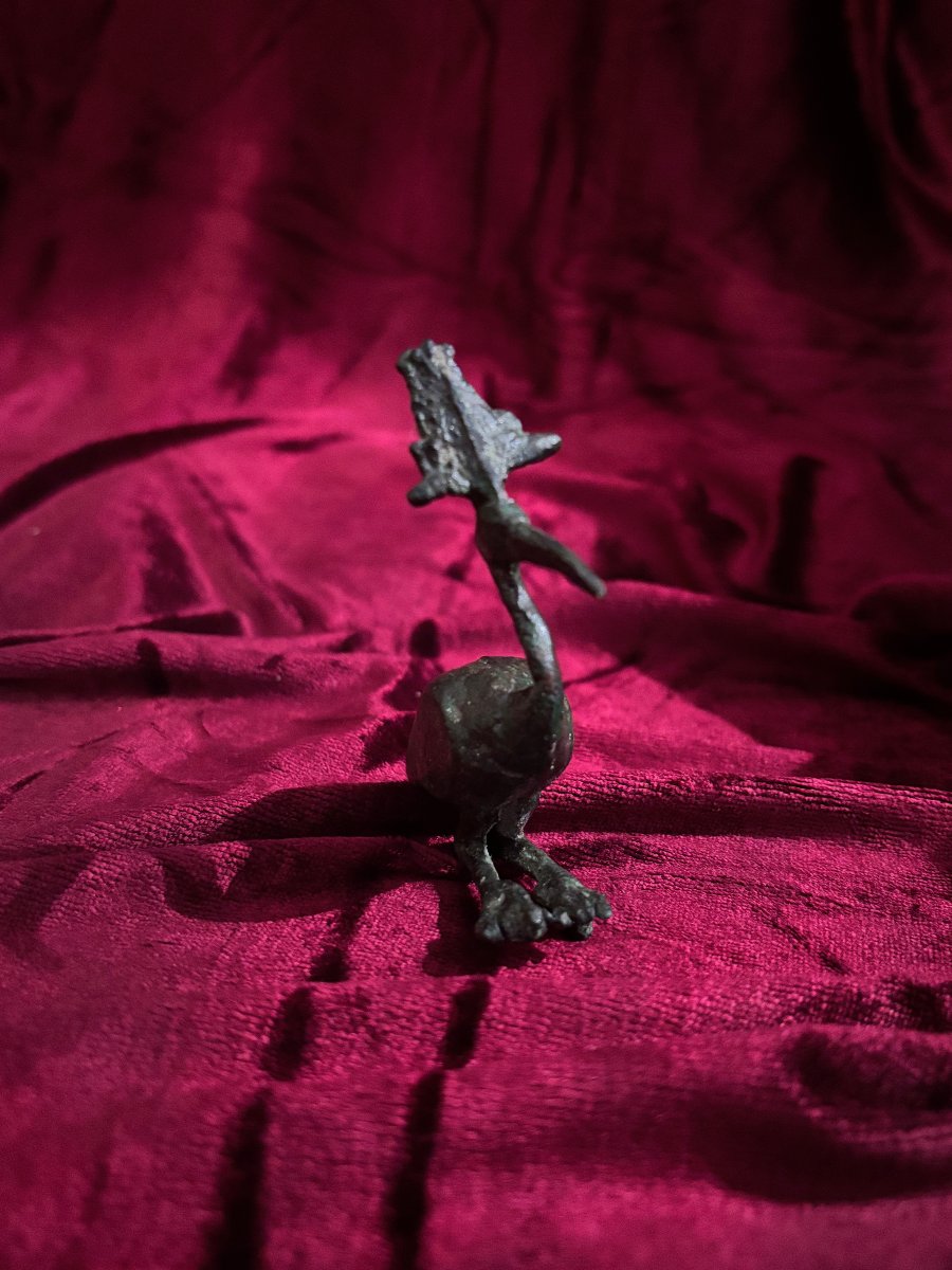 Statuette d’ibis antique en bronze, Egypte, période Ptolémaïque (332-30 av. J.-C.).-photo-3