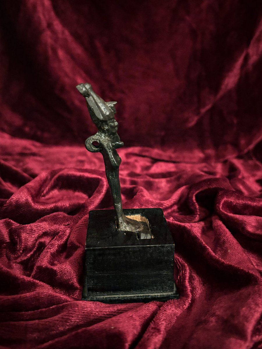 Antique Bronze Statuette Of Osiris, Egypt, Late Period (circa 664-332 Bc).-photo-3