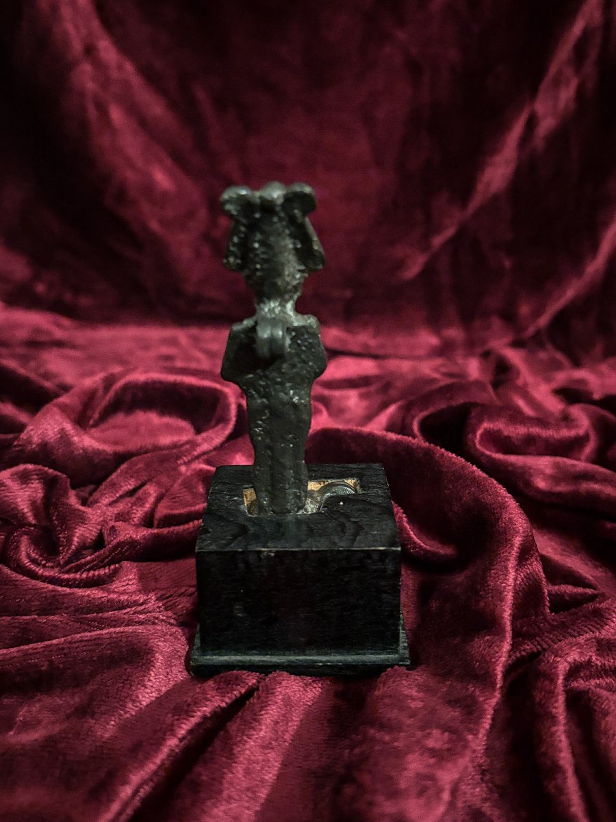 Antique Bronze Statuette Of Osiris, Egypt, Late Period (circa 664-332 Bc).-photo-4