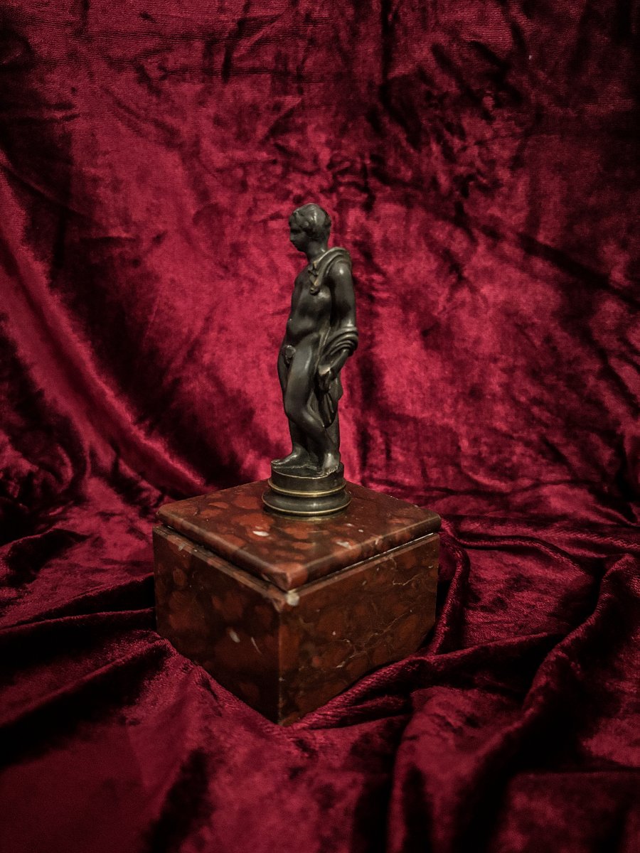 Statuette en bronze à patine brune - souvenir du Grand Tour, XIXe siècle-photo-3
