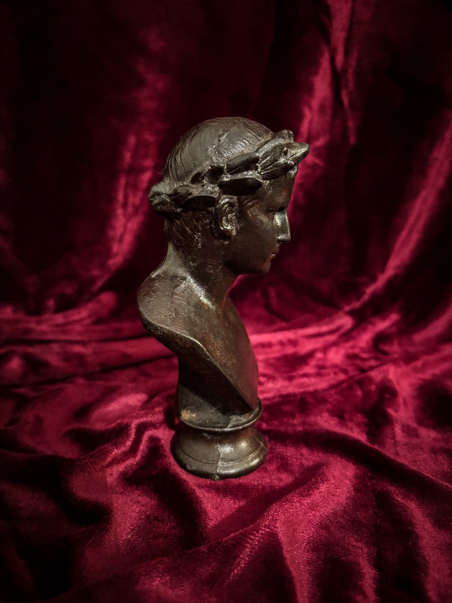 Buste d’Auguste en fonte - XIXe siècle-photo-2