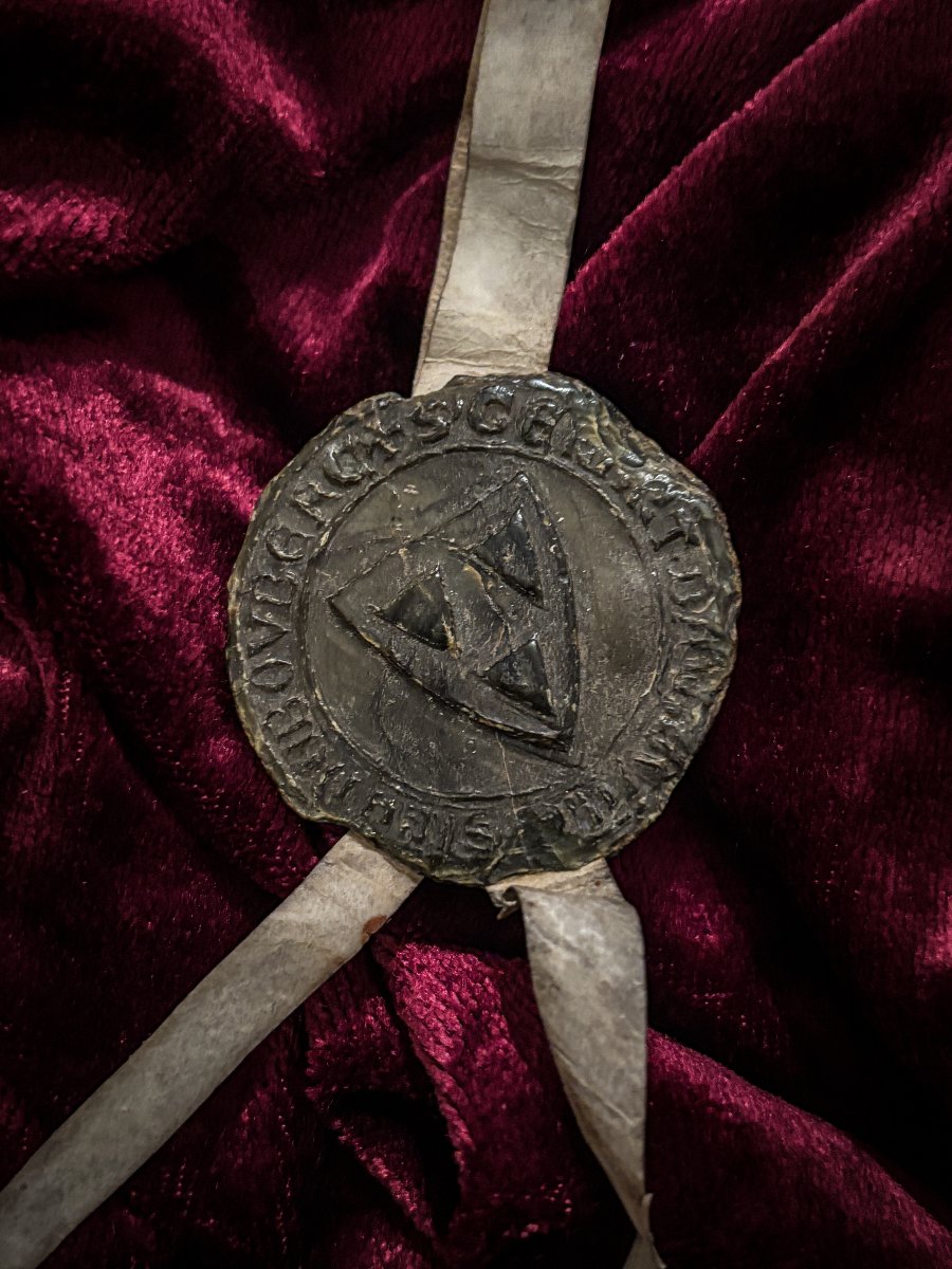 Medieval Knight's Seal, France, 13th-14th Century.-photo-3