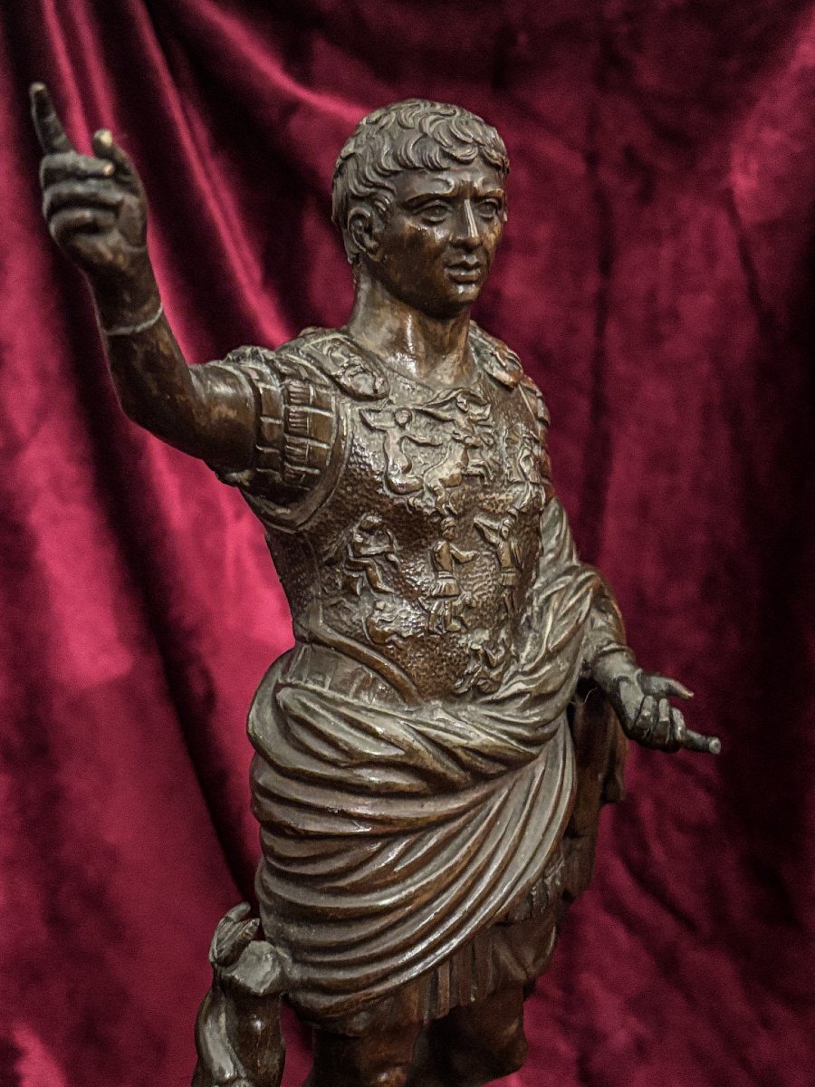 Grand Tour Bronze - Auguste De Prima Porta, Italy, 19th Century-photo-1