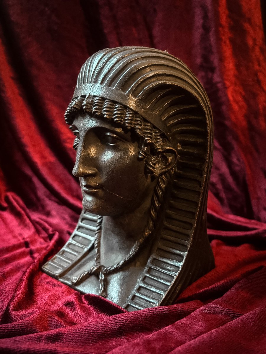 Tête en bronze Retour d'Egypte - époque Empire, XIXe siècle-photo-4