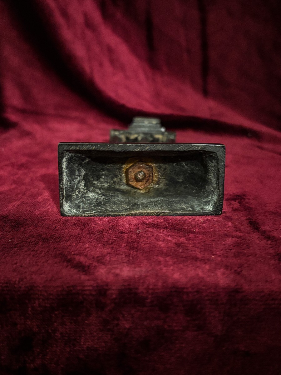 Bronze du Grand Tour, temple en ruines, fin du XIXe siècle-photo-1