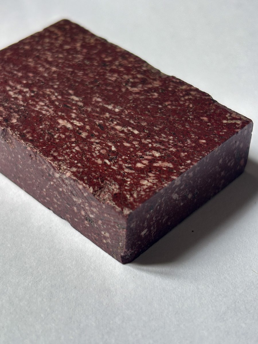 Rectangular Base In Imperial Egyptian Porphyry-photo-3