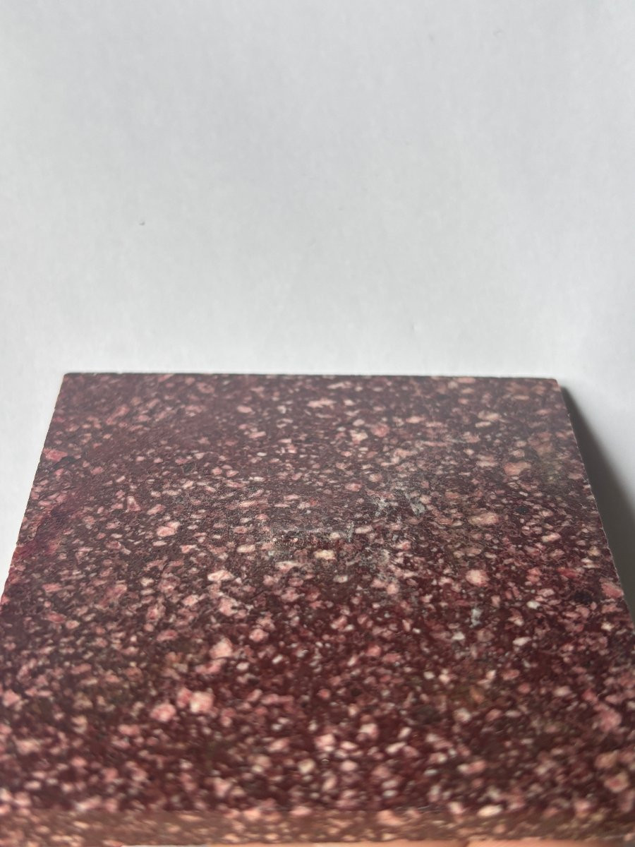 Square Plaque In Egyptian Imperial Porphyry-photo-2