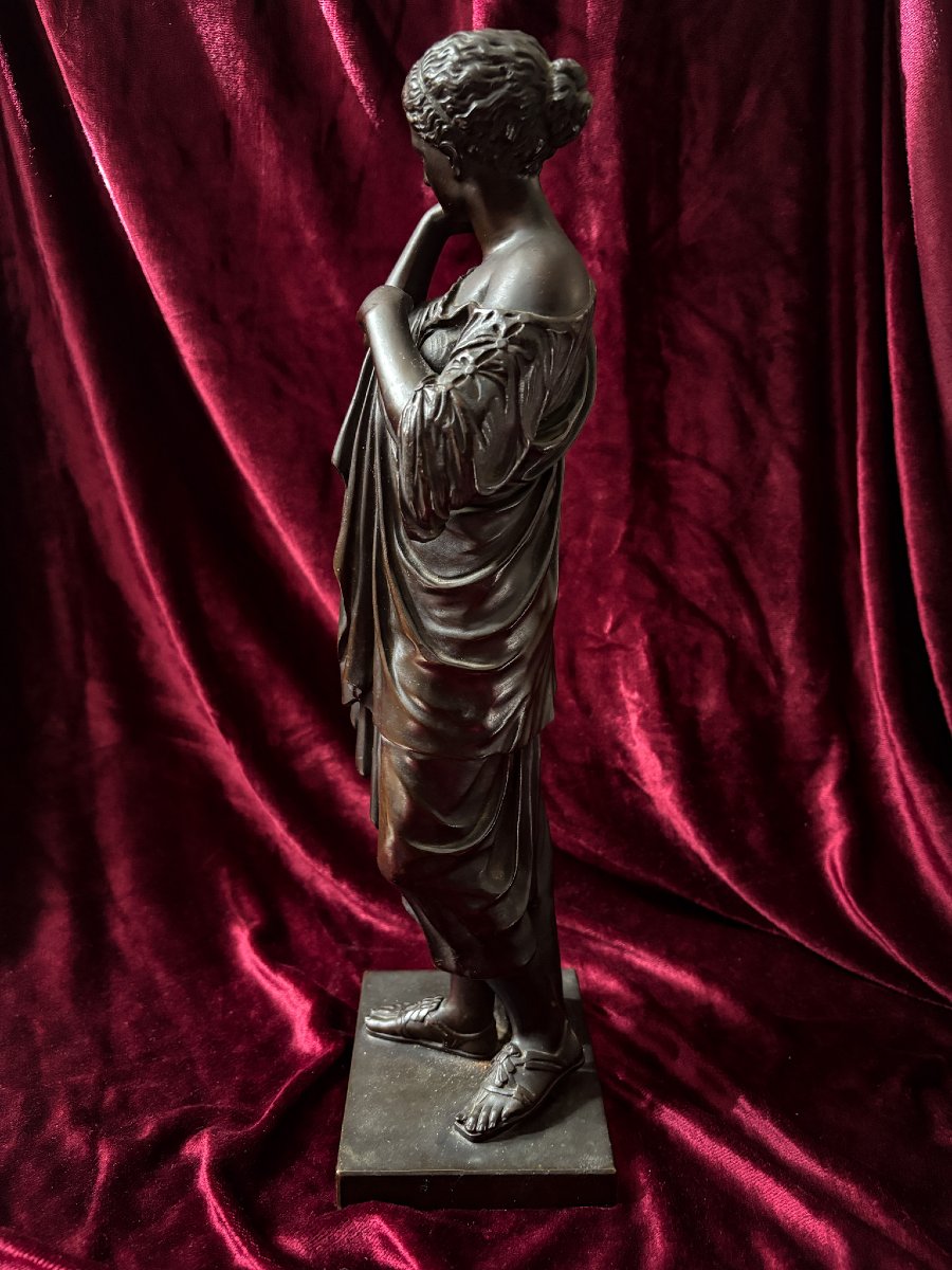 Statue en bronze du Grand Tour figurant Diane de Gabies-photo-2