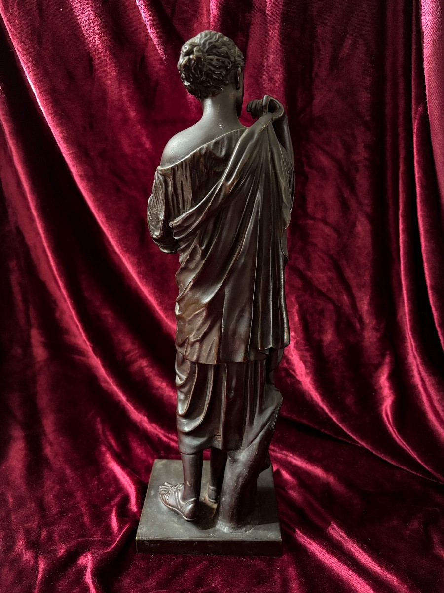 Statue en bronze du Grand Tour figurant Diane de Gabies-photo-1