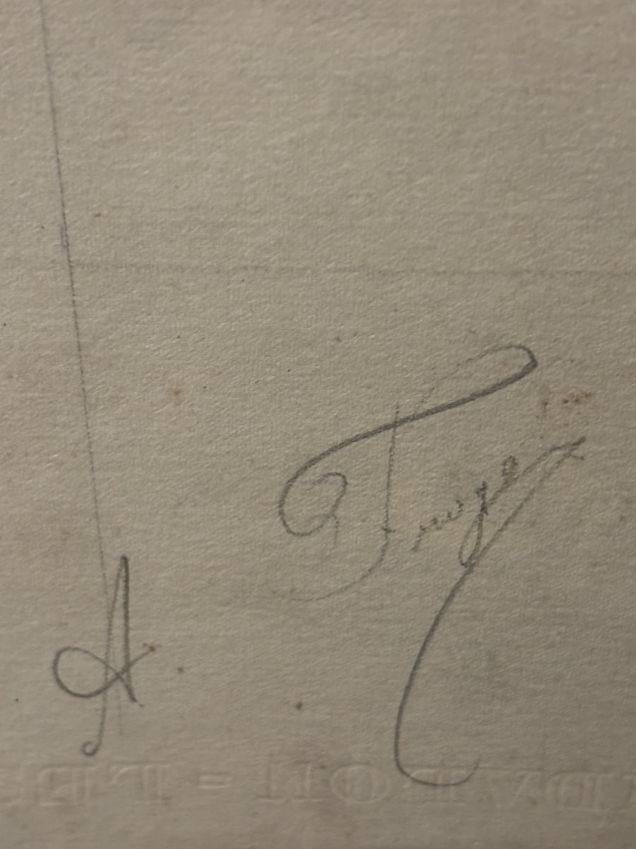 Dessin académique, Buste de l'Empereur Caracalla de profil, XIXe siècle-photo-3