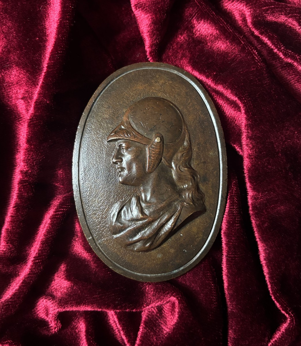 Bronze Plaque - Portrait In Profile à l'Antique, 19th Century