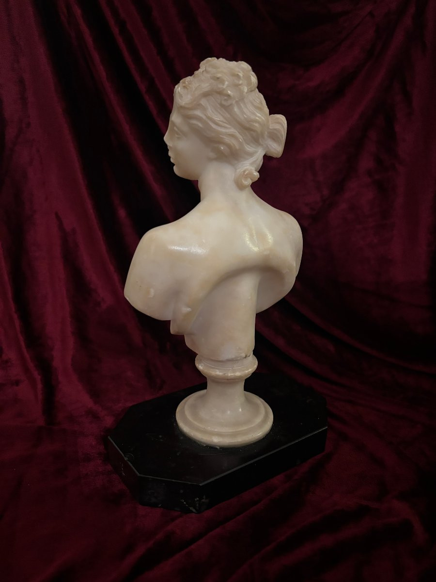 Bust Of Venus In Alabaster, Italy, Late 19th Century-photo-3