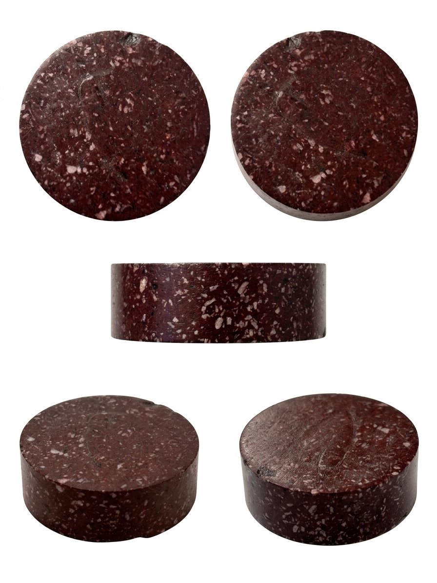 Circular Base In Egyptian Imperial Porphyry-photo-2