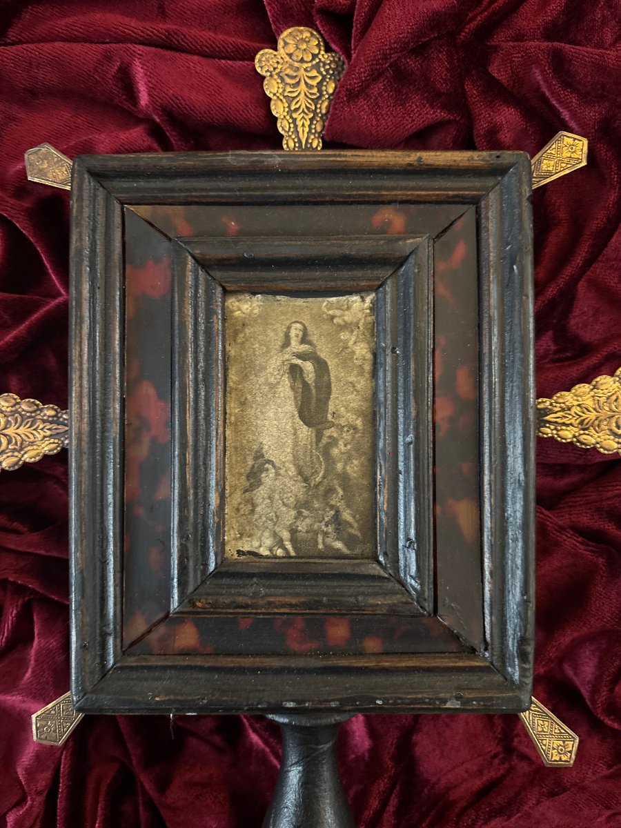 Reliquaire ostensoir de dévotion, Espagne, XIXe siècle-photo-3