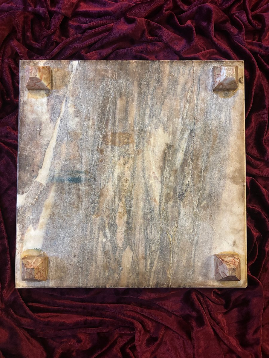 Plate Of Colored Marble Specimens From The Grand Tour, Italy, 19th Century.-photo-1