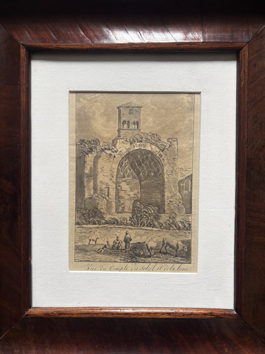 Drawing Of Roman Ruins, Late 18th–early 19th Century-photo-2