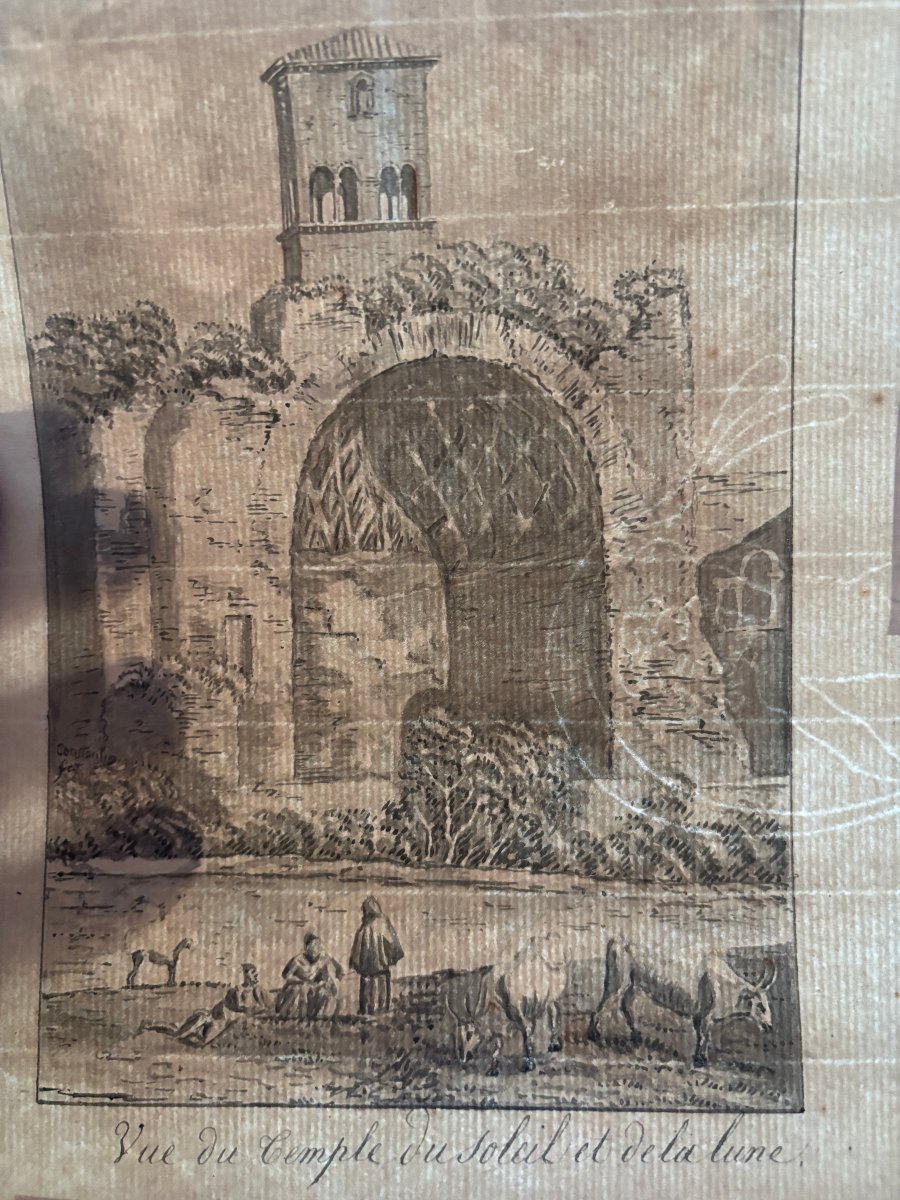 Drawing Of Roman Ruins, Late 18th–early 19th Century-photo-4