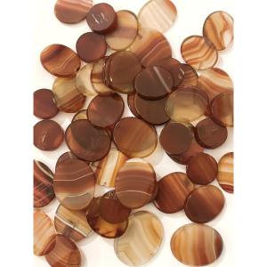 Lot Of 50 Antique Red/brown Agate Cabochons