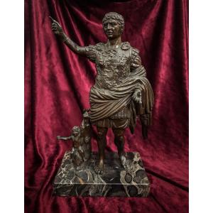 Bronze du Grand Tour - Auguste de Prima Porta, Italie, XIXe siècle